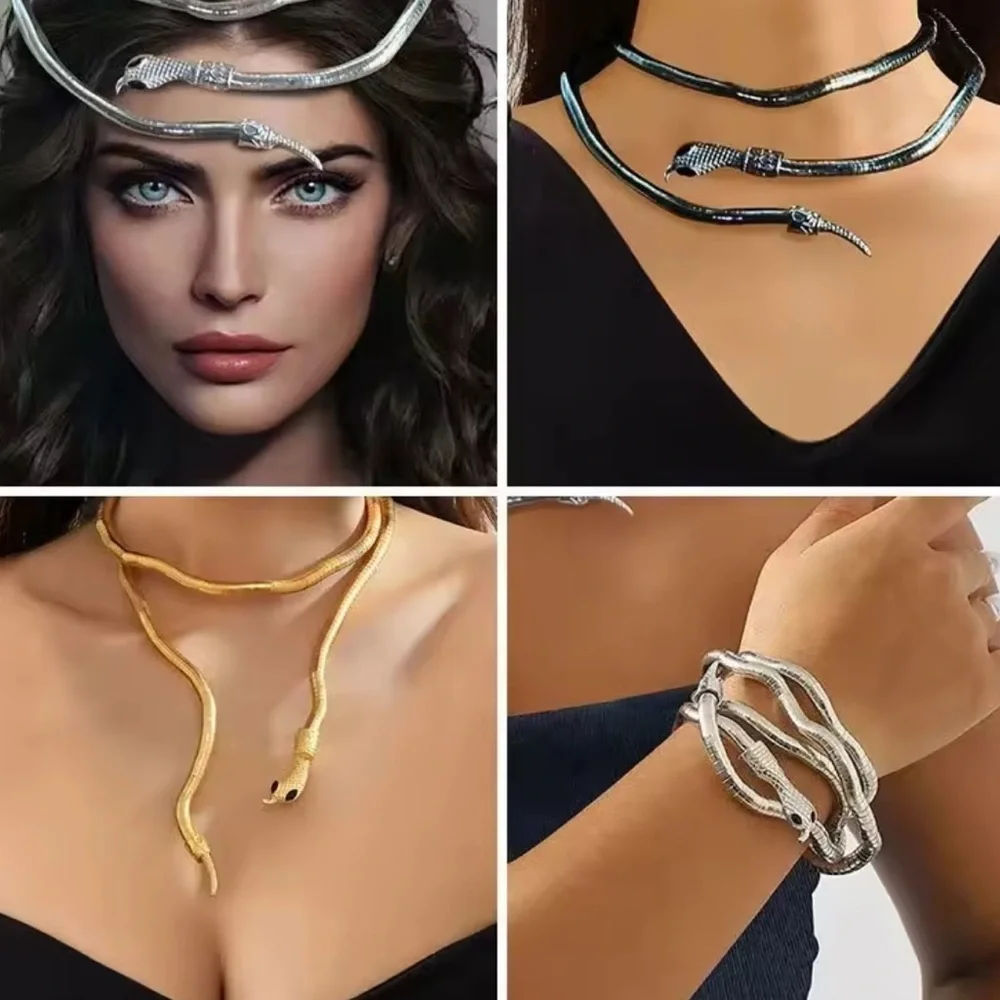 Serpenti Gold Magic Snake Cool Bendy Multilayer Necklace